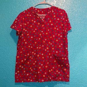 Print pattern on scrubs top